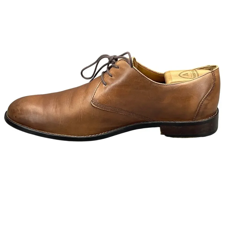 Johnston & Murphy Hartley Brown Lace Up Dressy Oxford Shoe Men 10.5M